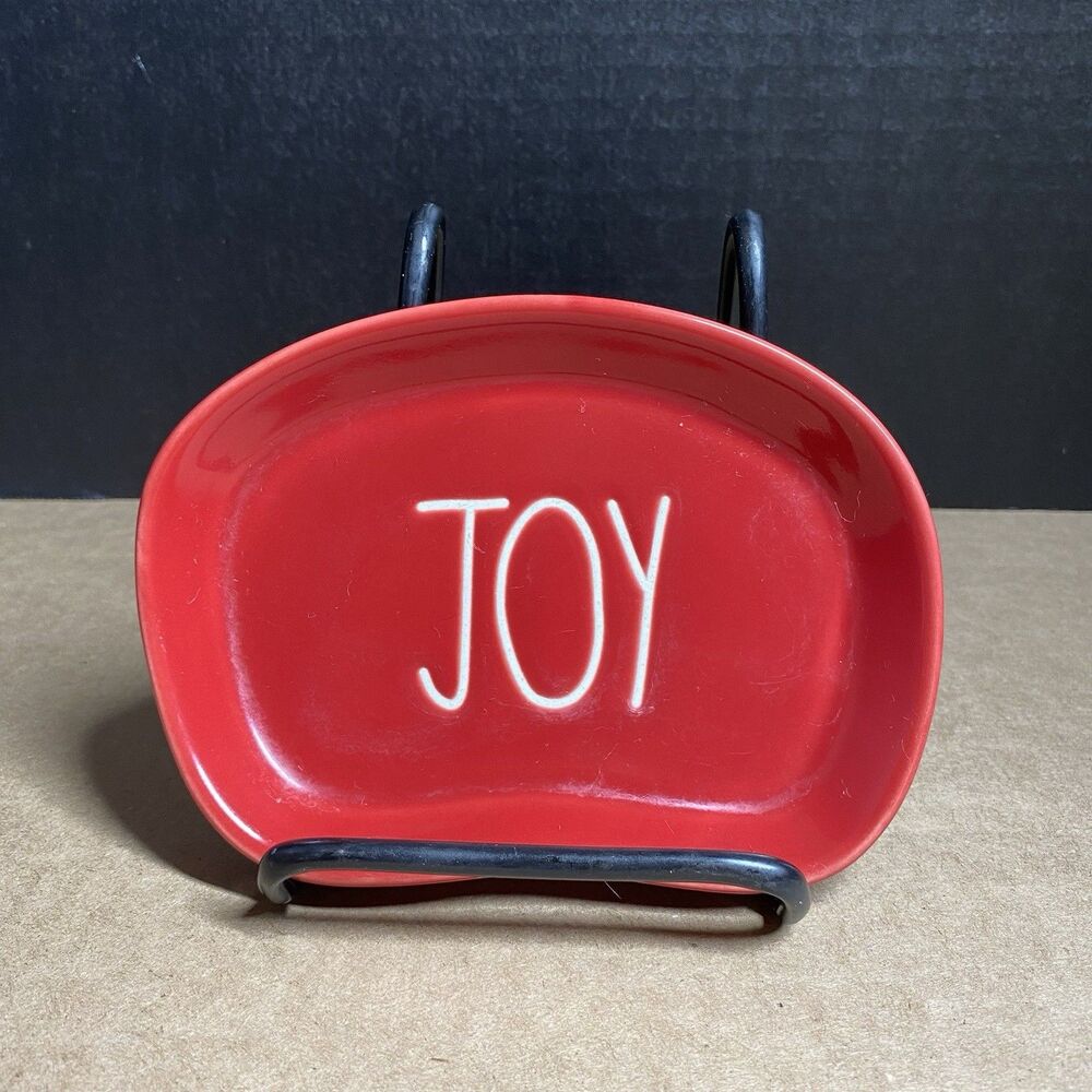 Rae Dunn Artisan Collection by Magenta Red Joy Soap or Trinket Dish